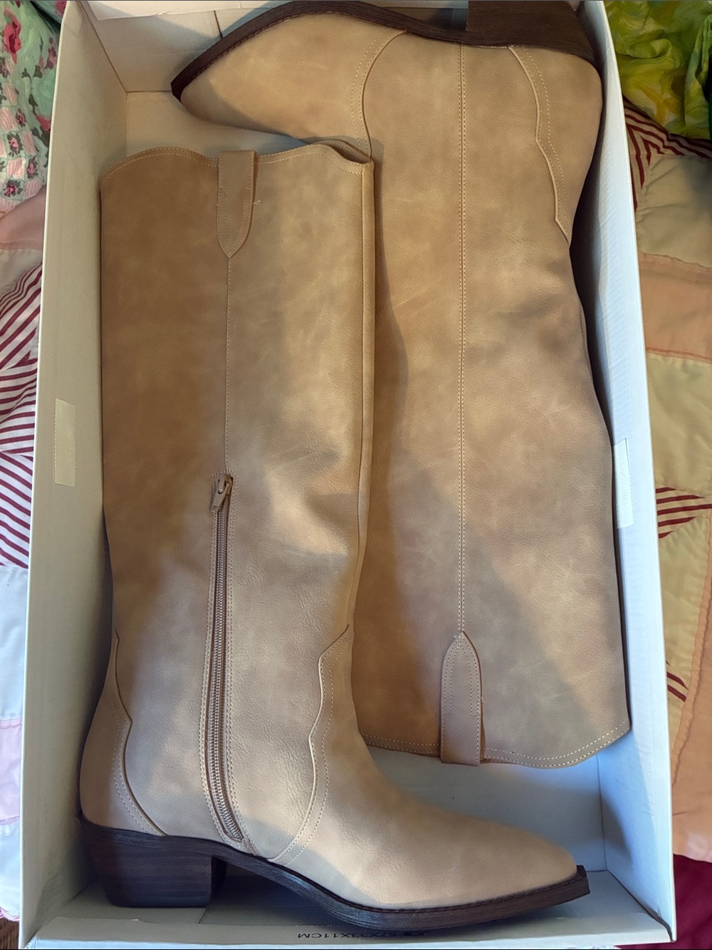 NEW Dolce Vita Classic Tall Tan Leather-Look Women's Riding Boots Sz 11
